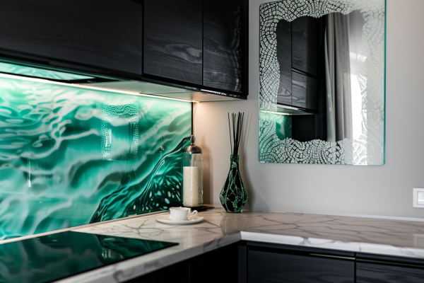 Stikla un spoguļa dekors